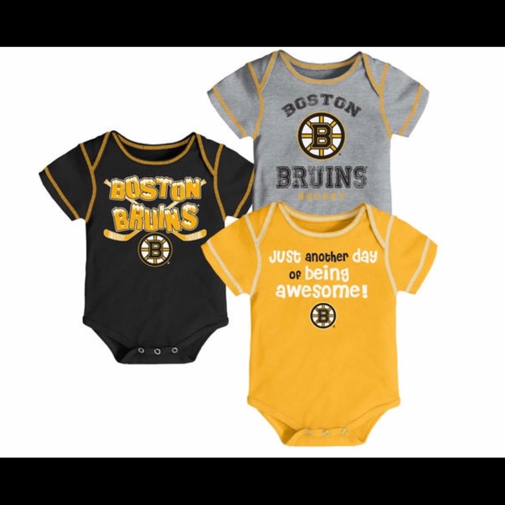 NHL Bruins Baby Boys’ 3 pk Bodysuit Set